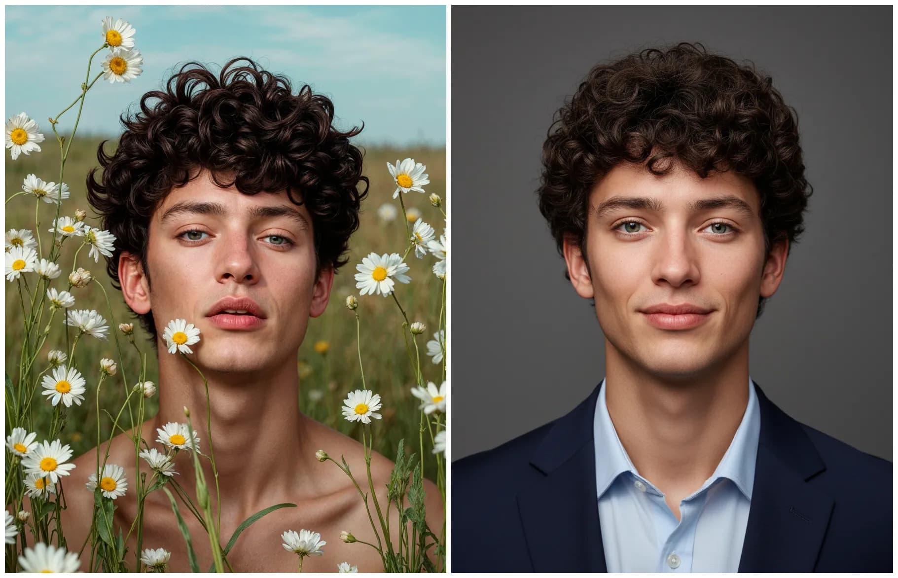 Professionelles LinkedIn Foto, neutral grauer Hintergrund, weiches Studiolicht, Business-Kleidung