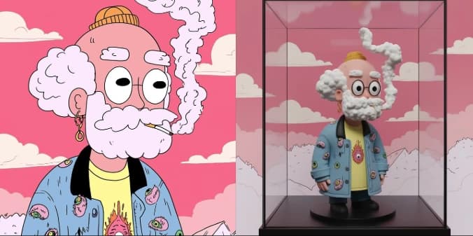 Turn a flat 2D image into a 3D figure